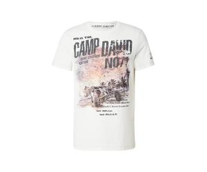 CAMP DAVID Camiseta 'Dune Crusher' marrón / gris oscuro / albaricique / blanco S marrón / gris oscuro / albaricique / blanco