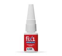 CAMP Fix 1 - Adhesivo Instantáneo de cianoacrilato para caucho, plástico, cuero, piel, cerámica, metales y madera - Trasparente e incoloro, 10 g