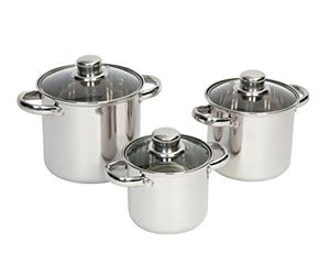 Camp-Gear Royal Plus - Cacerollas (3 Unidades, Acero Inoxidable)
