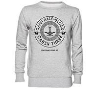 Camp Half - Blood Cabin Three Poseidon Long Island Gris Jersey Sudadera Unisexo Hombre Mujer Tamaño M Grey Unisex Jumper Size M