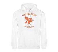 Camp Half Blood Percy Jackson Inspired PJO Heroes of Olympus Sudadera con Capucha Blanco Unisex Size 3XL