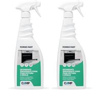 Camp HORNO FAST, Detergente Limpiador Spray Desengrasante,Descarbonizante, Específico para Horno, Parrilla, Barbacoa y todos los Sistemas de Cocción, 750ml (Paquete de 2)