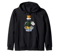 Camp Island in a Bottle Tropical Beach - Gráfico náutico Sudadera con Capucha