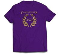 Camp Jupiter - Camiseta con diseño de dioses griegos de Percy Jackson, regalo de cumpleaños, cuello de doble aguja, cuello de 3 a 4 pulgadas, 100% algodón peinado hilado en anillo, alta densidad de