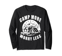 Camp More Worry Less Camping Manga Larga