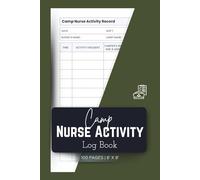 Camp Nurse Activity Record Book: A Medical Camp Log for Patient Care & Health Tracking
