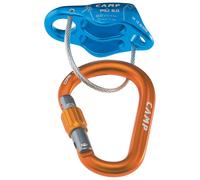CAMP Più 2.0 Belay Kit asegurador de cesta de escalada + mosquetón - Azzurro Cielo