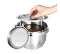 Camp Pot, Outdoor Cooking Pot, Cookware with Lid and Handle, Multi-Purpose Kitchen Tableware, Camping Gear for Home, Travel, Picnic, Fishing, Hunting, BBQ, Oil Storage, 470 g