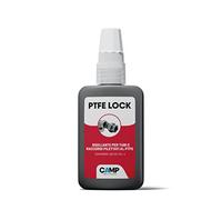 CAMP Ptfe Lock - Sellador profesional con aditivos de PTFE, para tuberías y accesorios roscados, para instalaciones de aire, gas, agua, aceites, color blanco, 50 ml