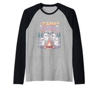Camp Spooky Summerween Summer Halloween Camiseta Manga Raglan