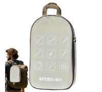 Camp Utensil Stock | de Utensilios de Cocina de Cocina de Tela Oxford, Organizador de ollas hangovole para Barbacoa, Viajes, picnics, al Aire Libre