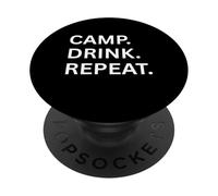 Campa. Bebe. Repite. Diversión al Aire Libre PopSockets PopGrip Adhesivo