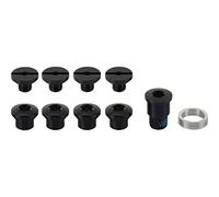 Campagnolo Athena - Juego de pernos de cadena de carbono, color negro