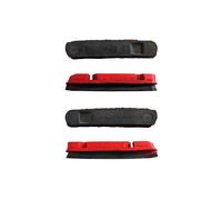 Campagnolo BR-BO500 Patines Freno Círculo de Carbono, Rojo (2 Pares)