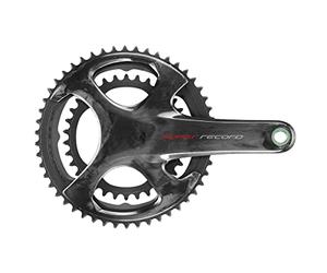 campagnolo, super record 12 ti, platos y bielas, negro 170 36-52