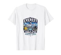 Campamento Base del Everest Chola Pass Gokyo Lake Trek Senderismo Camiseta gráfica económica, Hombre, Blanco, M