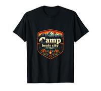 Campamento Beats City Mountain Badge Graphic Camiseta