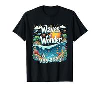 Campamento de fe cristiana Waves Of Wonder VBS Ocean 2025 Camiseta