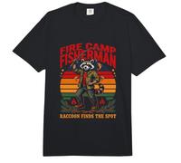Campamento de Fuego Pescador Mapache Encuentra el Lugar Camping Comfort Colors Adult Heavyweight T-Shirt
