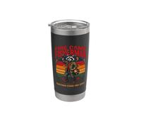Campamento de fuego pescador mapache encuentra el lugar Camping Vaso térmico de acero inoxidable de doble pared