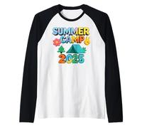 Campamento de Verano 2025 Aventura al aire libre Viaje Retiro Niños Camping Camiseta Manga Raglan