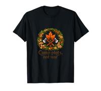 Campamento Parcelas Not War Woodland Wreath Peace Sign Art Camiseta
