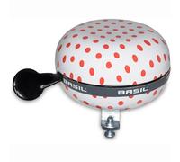 Campana BIG BELL Polkadot Basil, Stahl, Ø=80mm, puntos blancos/rojos