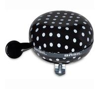 Campana BIG BELL Polkadot Basil, Stahl, Ø=80mm, puntos negros/blancos