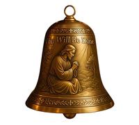 Campana católica de Jesús para árbol de Navidad, decoración de campanas de Navidad para decoración del hogar para dormitorio, ventana, dormitorio, apartamento, entrada de Acción de Gracias, aula