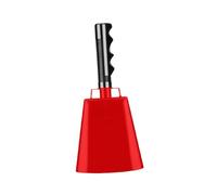 Campana con asa, campana de animación para conciertos de granja, juegos de fútbol, color rojo, longitud total 26 cm