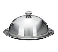 Campana con Plato de Acero Inoxidable - Diámetro de 30 cm - para Queso y Servir Platos