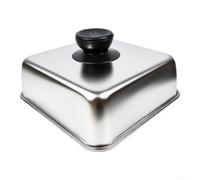 Campana cuadrada para hamburguesas de acero inoxidable, 26 cm, para