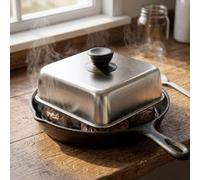 Campana cuadrada para hamburguesas de acero inoxidable, 26 cm, para