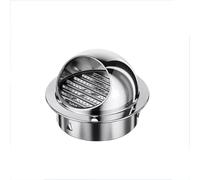 Campana de acero inoxidable 201, tubo de escape de pared exterior, protector contra el viento, campana extractora de baño, tapa de lluvia, salida de pared exterior de humos de aceite, 1 pieza(80mm (3.