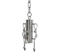 Campana de acero inoxidable para pájaros, juguete de campanas de acero inoxidable con sonido dulce, juguete de mordedura de jaula de pájaros, juguetes de jaula resistente para periquitos y cacatúas