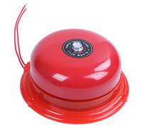 Campana de alarma eléctrica contra incendios redonda de 220 V y 100 mm (4 pulgadas) para uso escolar, carcasa metálica roja, alarma pot