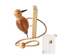 Campana De Aldaba De Puerta De Madera - Timbre De De Pájaro Carpintero Hecho a Mano, Decoración Rústica De Alerta De Puerta Antigua | Timbre De Madera Creativo Para Frontal, Porche, Ja