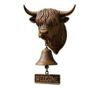 Campana de bienvenida, campana de resina resistente montada en forma de , decoración rústica de jardín para el hogar, casa, exterior, mujeres, hombres, , regalo de estilo rústico