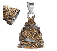 Campana de cabeza de muerte para motocicleta, campana de la suerte para moteros | Cráneo Moto Bell | Campana de motociclista portátil, decoración colgante de fantasía para mochilas, ciclismo