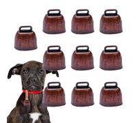 Campana de cabra, pastoreando cencerros de metal Hacedores de ruido | Farm Animal Loud Bell Anti Lost Bells, Retro Cow Goat Collar, de trineo para mascotas