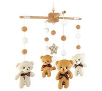 Campana de cama móvil para bebé, Asudaro Baby Mobile HolzOrnament Neugeborenen Mädchen Jungen Kinderzimmer Hängende Bettglocke Babybett Mobile Windspiel Sonajero Juguete Tipo 4