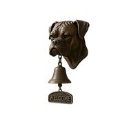 Campana de cena de hierro fundido - campana vintage para la cena al aire libre | Cabeza de perro Forma de la granja CHIME PORTA | Ventaja del patio de la granja vintage para cobertizos de jardín de