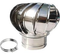 Campana de chimenea giratoria de acero inoxidable con ventilador de viento para secadora de humos y techos de cobertizos. Salida de ventilación con accesorios, diseño resistente a la lluvia y a las