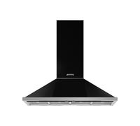 Campana de Cocina Pared Smeg 120 cm Extractora / Recirculación Portofino KPF12BL Negro