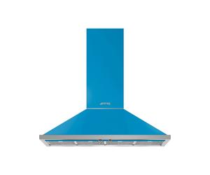 Campana de Cocina Pared Smeg 120 cm Extractora / Recirculación Portofino KPF12T Turquesa