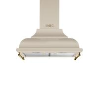 Campana de Cocina Pared Smeg 60 cm Extractora / Recirculación Cortina KC16POE Crema