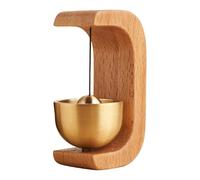 Campana de comerciante - Carillón de madera de 7 cm, artesanía fina | Carillón de viento de cobre con exquisitas técnicas de corte y lijado, timbre magnético para pared, cafetería, tienda, armario, ne