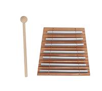 Campana de energía, campanas de mano de 7 tonos, instrumento de percusión con mazo, herramienta de gestión del aula de aluminio y madera de haya para la educación musical y la rela