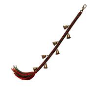 Campana de entrenamiento para perros, campana de Navidad, hebilla de metal | Campana de Navidad para perro de 77 cm con 6 campanas de latón fuerte y correa tejida rojo y verde. Diseño festivo que