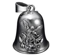 Campana de equitación de la suerte - guardián de motocicleta Bel | Angel Bell | de acero de titanio para seguridad del conductor, elegante regalo punk para ciclistas, cumpleaños o recuerdos de